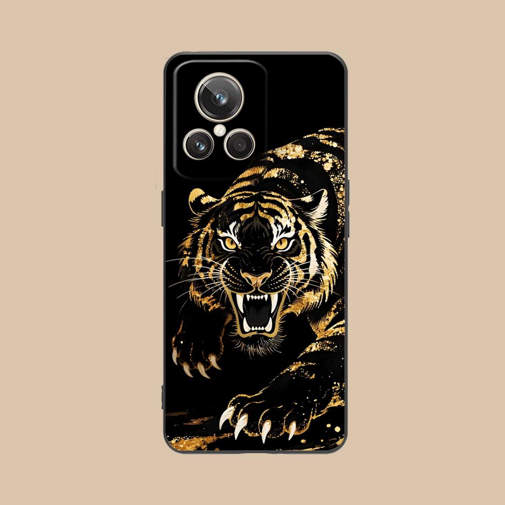 Неоновый чехол для мобильного телефона с тигром для Realme GT 8 Neo Pro C75 73 71 C67 65 C55 53 C35 31 C20 15 Цветная печать Чехол