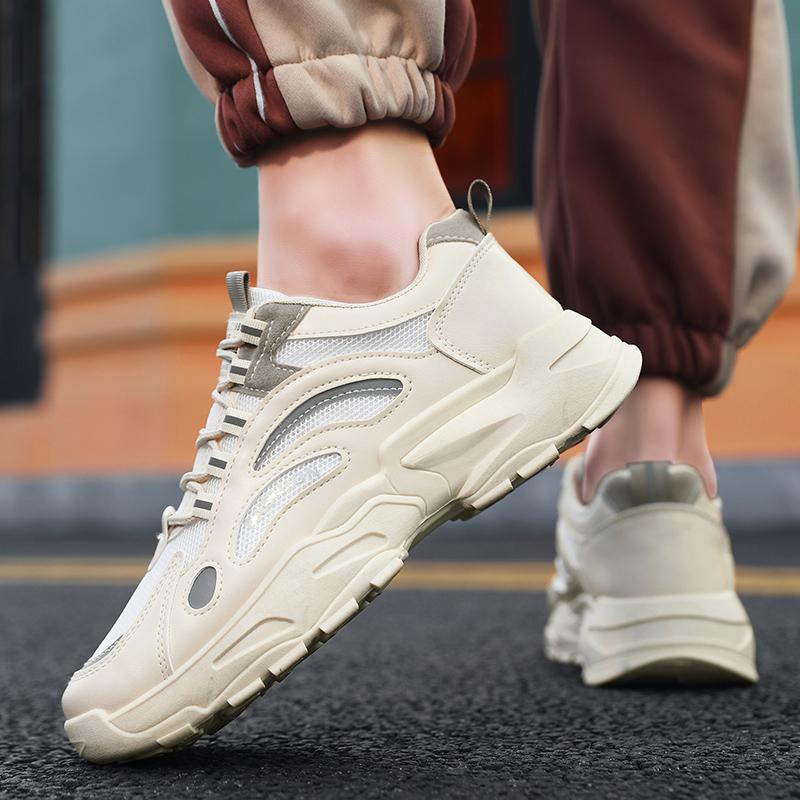 Мужские дышащие сетчатые повседневные спортивные туфли на толстой подошве с мягкой подошвой, всесезонные, новые удобные кроссовки для бега на открытом воздухе, мужские кроссовки