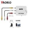 VAORLO Mini HD AV2VGA Video Converter Convertor Box AV RCA CVBS To VGA Video Converter with 3.5mm Audio To PC HDTV Converter