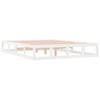 Solid Wood Bed White 150 x 200 cm