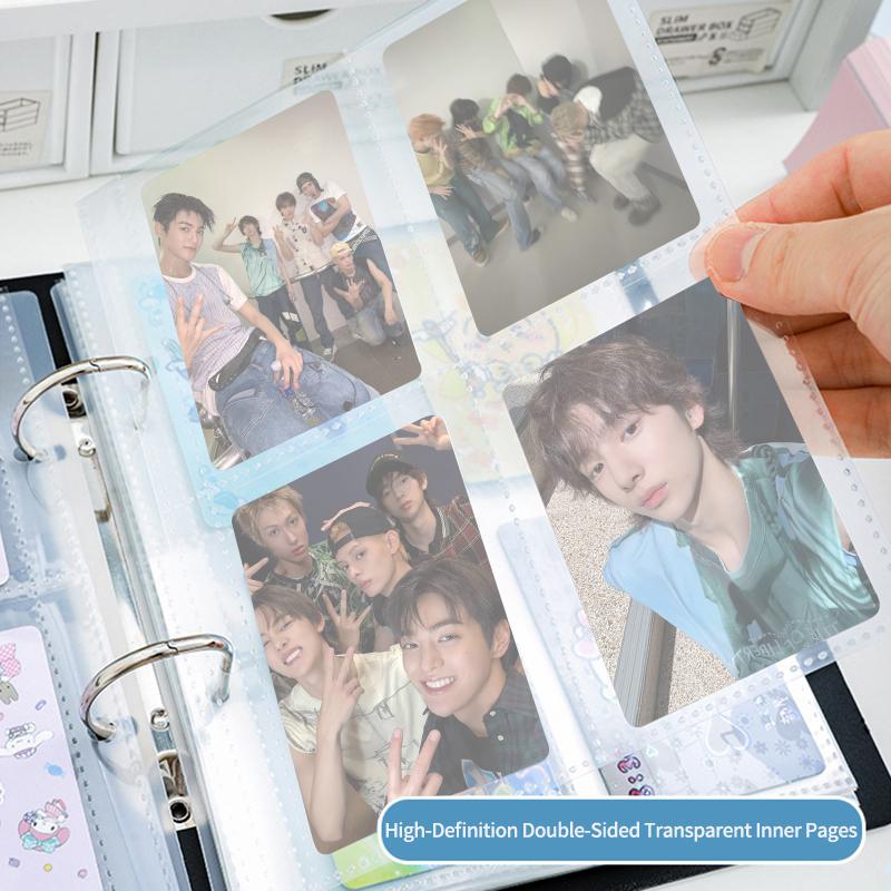 Альбом для фотокарточек K-pop, держатель для фотокарточек, 4/9 ячеек, большой емкости, книга для коллекции карточек кумиров, набор фото-записных книжек