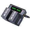 Batmax 5200mAh VW-VBD58 AG-VBR59 Battery+LED Rapid Dual Charger for Panasonic VBD78 HC-X2 HC-X20 AG-FC100MC BS1H HC-MDH2 HC-MDH3