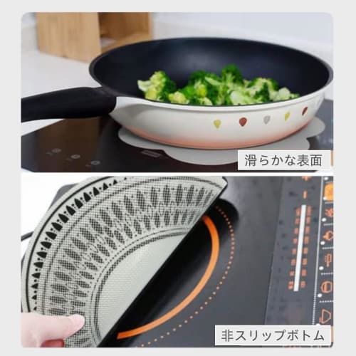 RuiChy 2-Piece Cooking Heater Cover, Cooking Heater Mat, Stovetop Cover, Non-Slip, Scratch-Proof, Prevents Burning, Compatible with Induction Cooktops