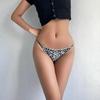 Women's Breathable Low Waist T-Back Bikini Panties with Double Layer and Thin Belt