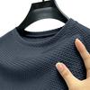 Men's Ice Silk Mesh Short Sleeve T-Shirt - Summer Breathable Cool Tee