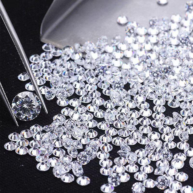Aaaaa Grade White Zircon 0.9~8Mm Diameter Loose Zircon Stone Round Shape Cut Diy Accessories Cubic Zirconia 10-1000Pcs Choose