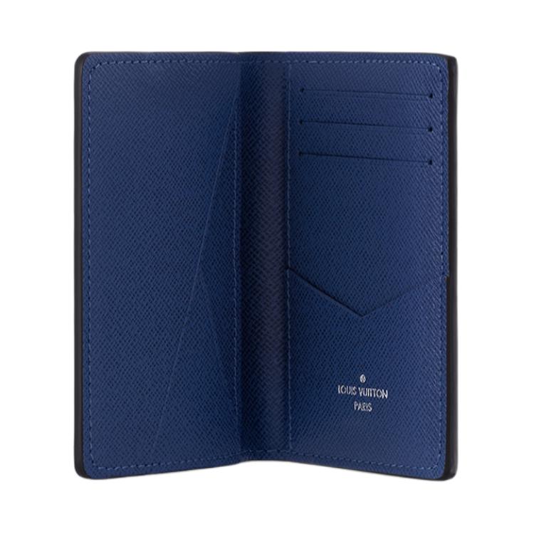 Louis Vuitton Classic Monogram Multifunctional Fashionable Portable Canvas And Leather Card Holder Wallet Men Wallet Navy-Blue M30301