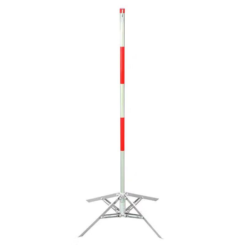 Предупреждающий шест из стекловолокна, красно-белый