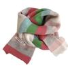Rainbow striped mohair scarf women's winter Korean version color matching striped wool short scarf student warm short scarf men