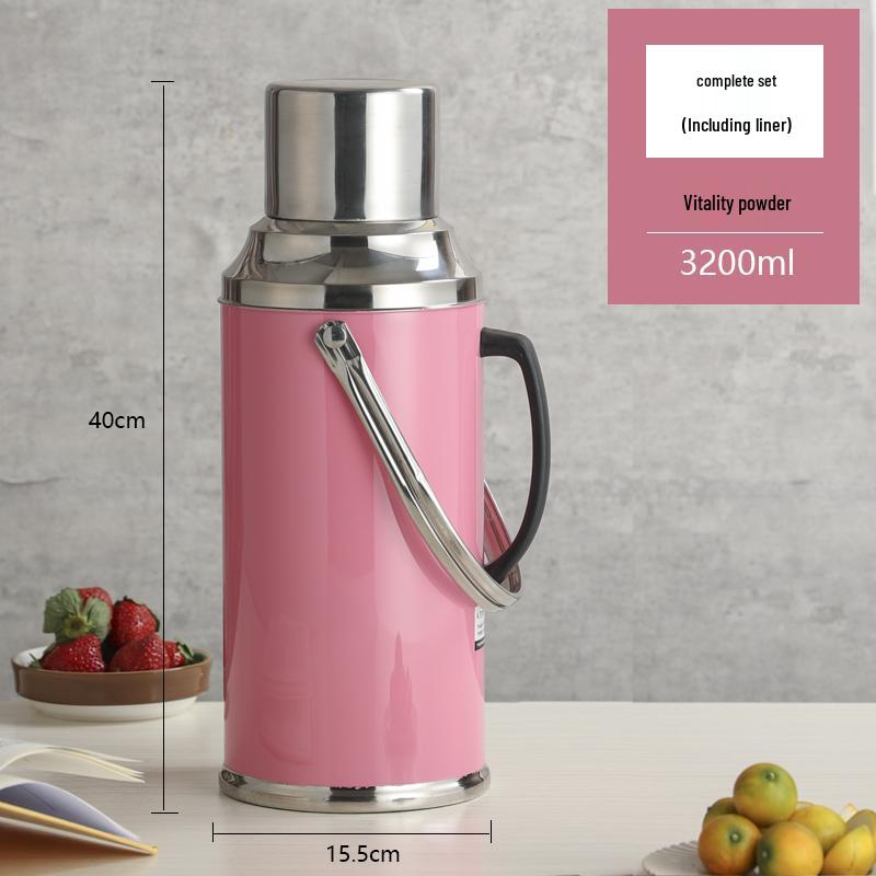 Stainless Steel Electric Kettle and Thermos Flask - Large Capacity, Insulated Water Bottle for Dorm or Home.