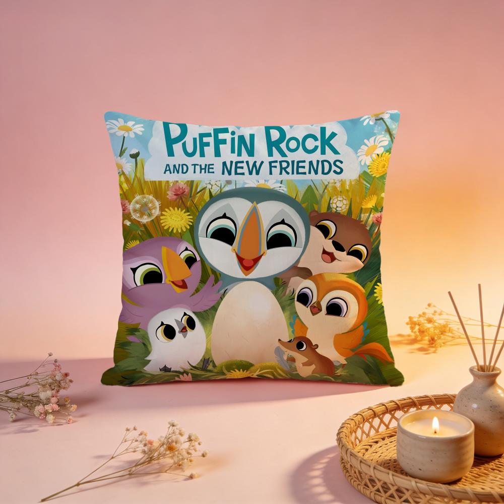 Hot PPuffin Rockiou Cushion Cover Comfortable Durable Pillow Cover MultiScene for Home Office Car Sofa