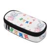 Pen Case Printed Durable 300D Polyester Zipper Closure with Mesh Pocket Removable Divider and Pen Slots for Everyday Study