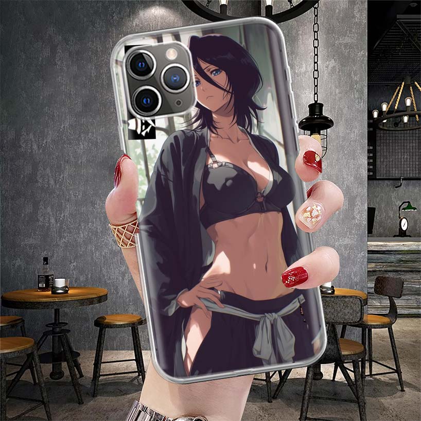 Bleach Кучики Рукия Мягкий Чехол Для Телефона Для IPhone 11 17 Air 16E 16 Pro Max 15 + 14 Plus 13 Mini 12 Apple 7 SE 8 Fundas Coque 11 17
