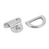 60*58mm Marine Folding Pad Eye 316 Stainless Steel D Ring Anchor Deck Folding Pad Eye  Marine Use