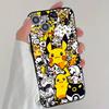Lovely P-Pikachu Anime Game P-Pokemon Phone Case Cool Black Silicone Soft For IPhone 16 15 14 13 12 11 X XR Plus Pro Max Plus