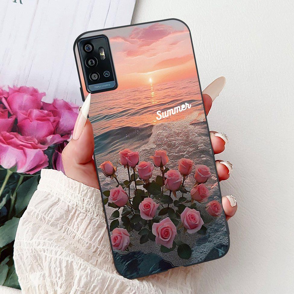 Чехол для ZTE Blade A51 Чехол для ZTE Blade A71 A7030 Роскошный Бабочка Любовь Милый Кот Крутой Красивый Лев Расписной Черный Силикон