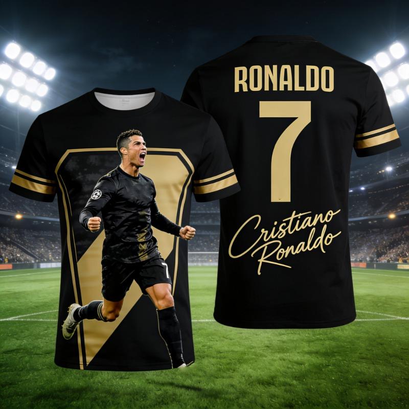 Футбольная футболка Ronaldo #7 Fan Edition 2026 для взрослых и детей. Дышащая и удобная футболка для футбольных тренировок на лето