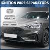 INFINAUTO Engine Spark Plug Separator Internal 7mm 8mm Ignition Wire Separator Holder for Chevrolet Ford Plastic Silver Tone 12pcs