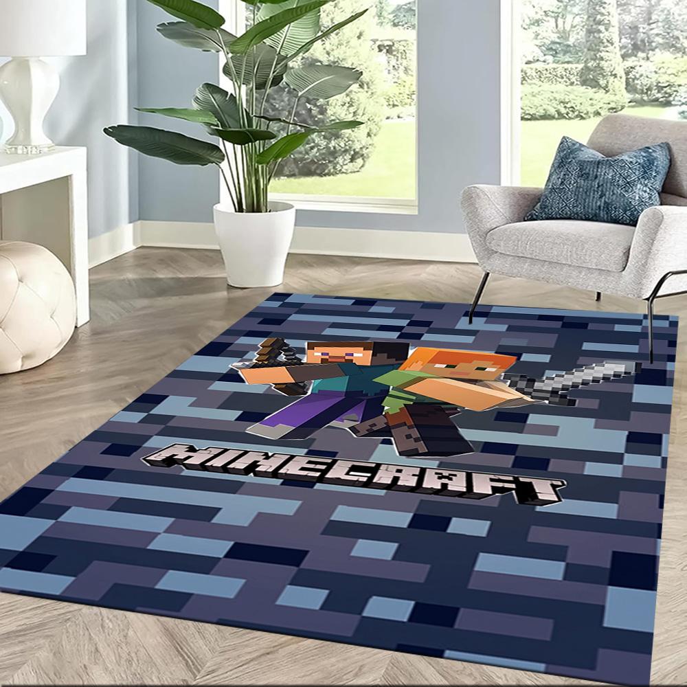 Minecraft 496 Floor Rug Office Rug Design for Decorate room Balcony Foyer Living Rooms Antislip Carpet Anime Office Decor Best for Christmas
