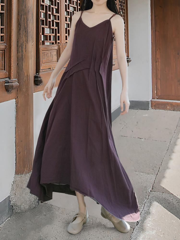 Johnature Женское летнее платье в китайском стиле в стиле ретро без рукавов, нестандартное, индивидуальное платье-ниша