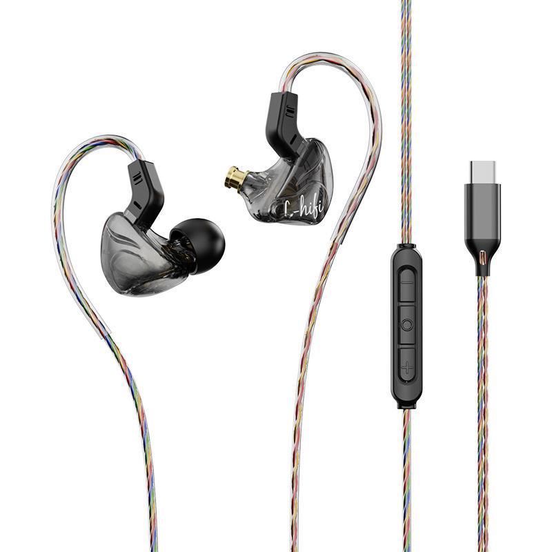 Проводные наушники-вкладыши с мощными басами для мобильных телефонов, игр, спорта и караоке — новая цифровая модель Type-C.