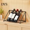 Decorative Wine Display for Restaurant Liquor Bottle Shelf, Tilted Iron Art Rack, Modern Rack Countertop Style Holder, Home Bar Kitchen And