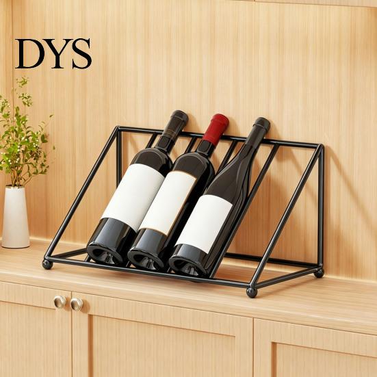Decorative Wine Display for Restaurant Liquor Bottle Shelf, Tilted Iron Art Rack, Modern Rack Countertop Style Holder, Home Bar Kitchen And