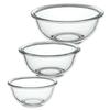 Iwaki Iwaki Heat Resistant Glass Basic Bowl Set of 3 Medium and Small 500ml Set of 3 Large, 1500ml, 900ml, KSKC-BO-3