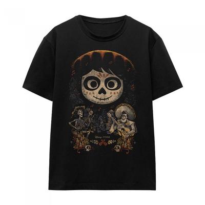 Coco Унисекс Взрослый Эрнесто Мигель Гектор Раскрашенный Постер с Черепом Футболка