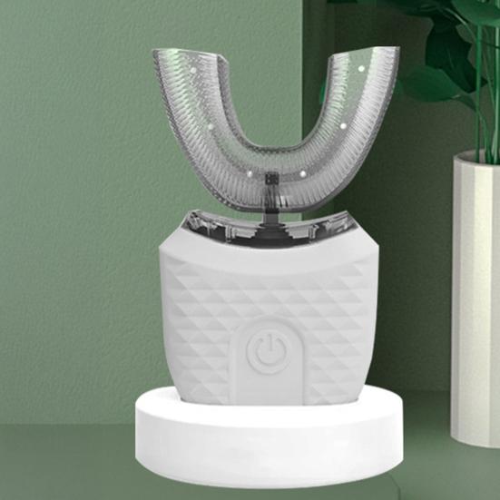 Adults U-Shaped Electric Toothbrush 3 Modes Adjustable Full Coverage Silicone Brush Heads IPX7 Waterproof Automatic Men Women Rechargeable Toothbrush