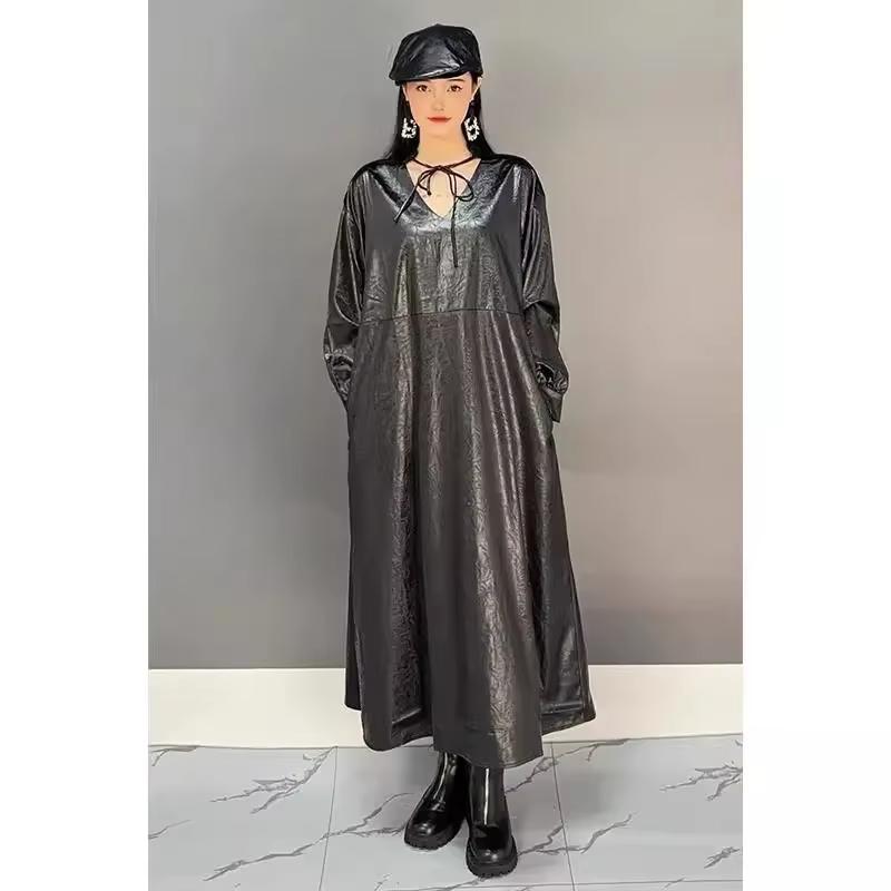 Xitao Платье-бандаж с V-образным вырезом и карманами в стиле пэчворк GYX1020