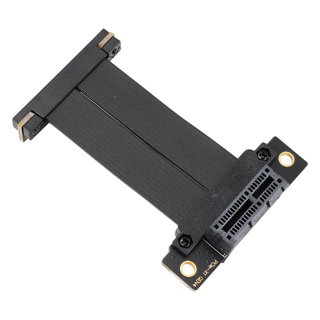 PCIE 4.0 X1 Extension Cable Dual 90 Degree Right Angle GPU Riser Cable for WiFi Card Sound Card