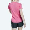 Adidas Own The Run Short Sleeve Crew Neck T-Shirt Women Tops Semi-Fluorescent-Pink H30045