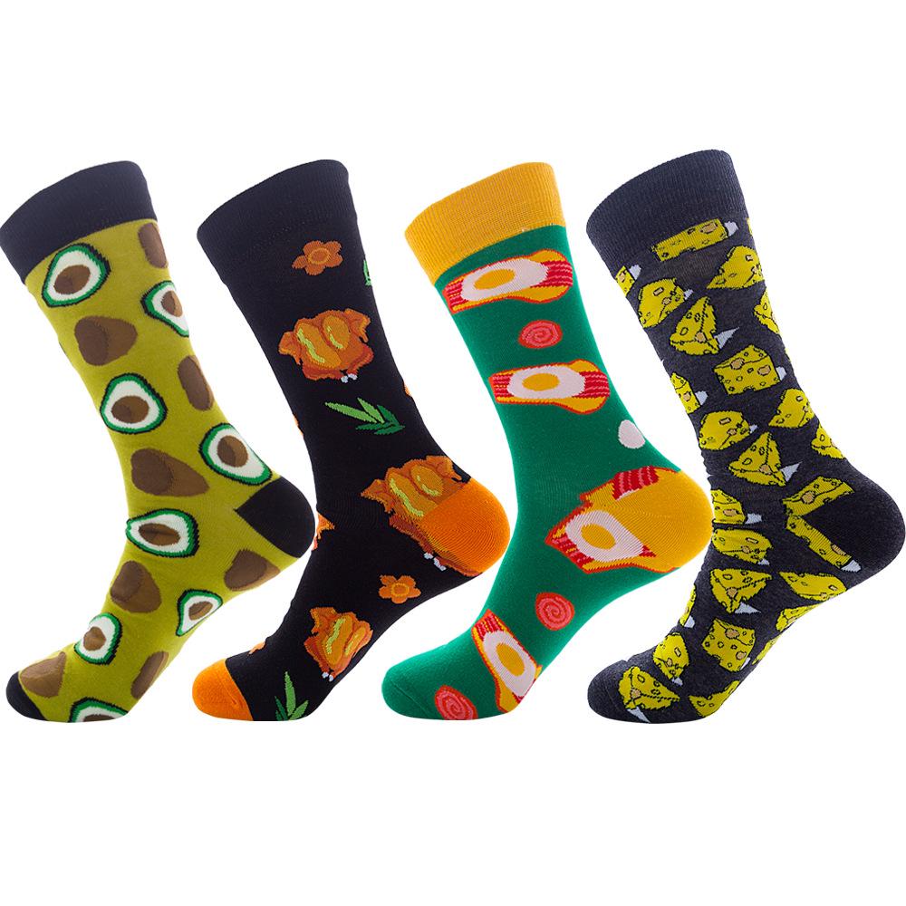 New INS Beer Corn Men's and Women's Socks Watermelon Dog Sushi Tide Socks Dog Socks Comfortable Breathable Socks
