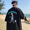 2024 Летние мужские футболки больших размеров, хип-хоп, уличная одежда, скейт-бой, принт, футболки, хлопковые футболки с коротким рукавом в стиле Харадзюку, топы 5XL, футболки