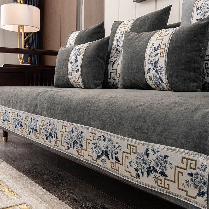 Четырехсезонный универсальный новый китайский стиль шенилл диванная подушка мягкий противоскользящий высококачественный чехол для дивана подлокотник, спинка полотенце чехол