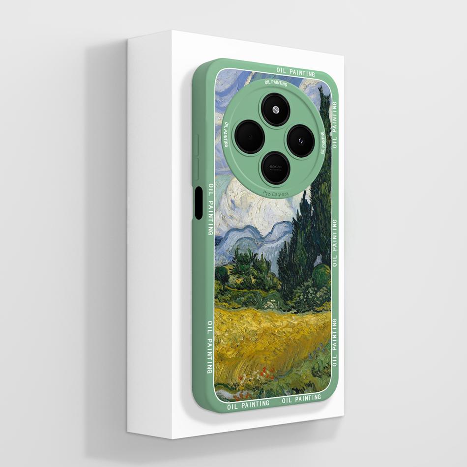 Case For POCO C75 Oil Painting Phone Back Cover For Xiaomi POCO C 75 4G 5G Soft Liquid Silicone Bumper Camera Protection Funda