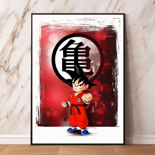 Японское аниме картина маслом Dragon Ball Goku висит подарок художественная наклейка на стену детская экшн-кукла плакат