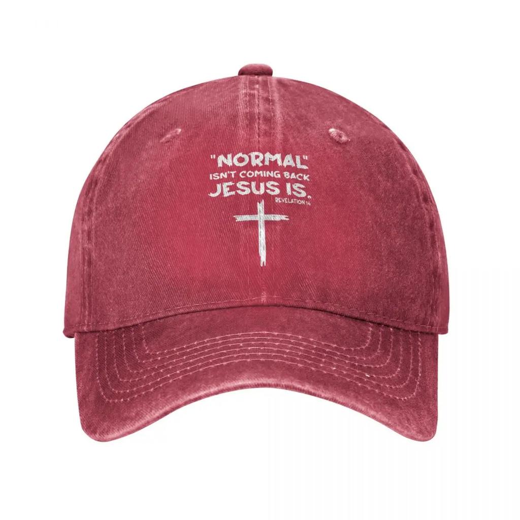 Vintage Baseball Cap Snapback Hat Normal Isn't Coming Back Jesus Summer Autumn Cap  Washed 100% Cotton Casquette Gorras