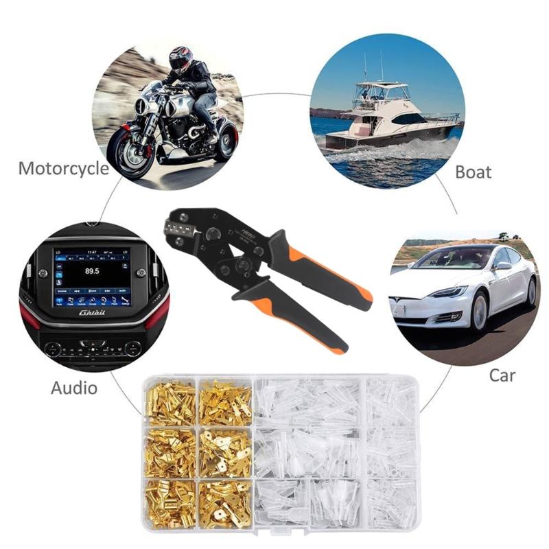 Crimping Tool Kits Self Adjusting Crimping Pliers for 0.25-2.5mm² with 270Pcs Wire End Terminals Crimping Pliers