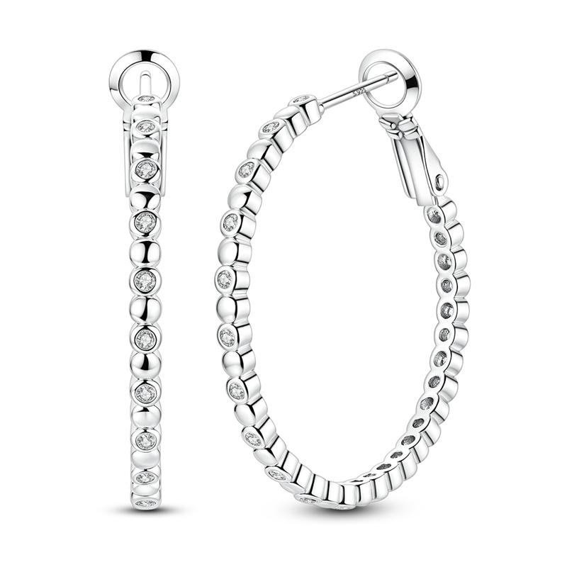 Hoop Earrings 925 Silver Sparkling Retro Pattern Heart and Dragonfly Stud Earrings for Women Girl Party Wedding Jewelry