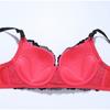 Sexy Bra Cover Color Collision Design Hollow Lace Embroidery Hotsweet Women's Lingerie Set Underwear+G-string