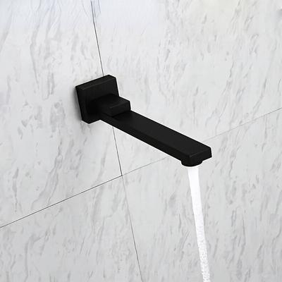 Tolm Bathroom Black/chrome Складная насадка для ванны из нержавеющей стали Настенный смеситель для ванны Душевые аксессуары из нержавеющей стали