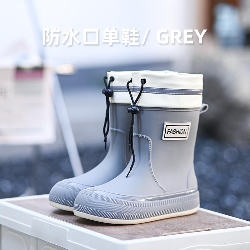 Fashion 2024 New Rain Shoes Female Mid-calf Thick Bottom Waterproof Boots Non-slip Fashion Water Shoes Kitchen Zapatos Para Mujeres