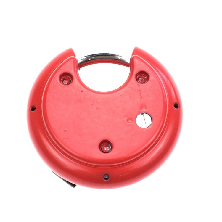 YH1808 4-Digit Combination Disc Padlock Round Anti-Theft Unlock with Shielded Hardened Shackle and Password