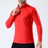 Long Sleeved T-shirt Men's Stand Up Collar Zipper Top New Thin Outdoor Fitness Sports Casual Elastic Slim Fit Base Shirt