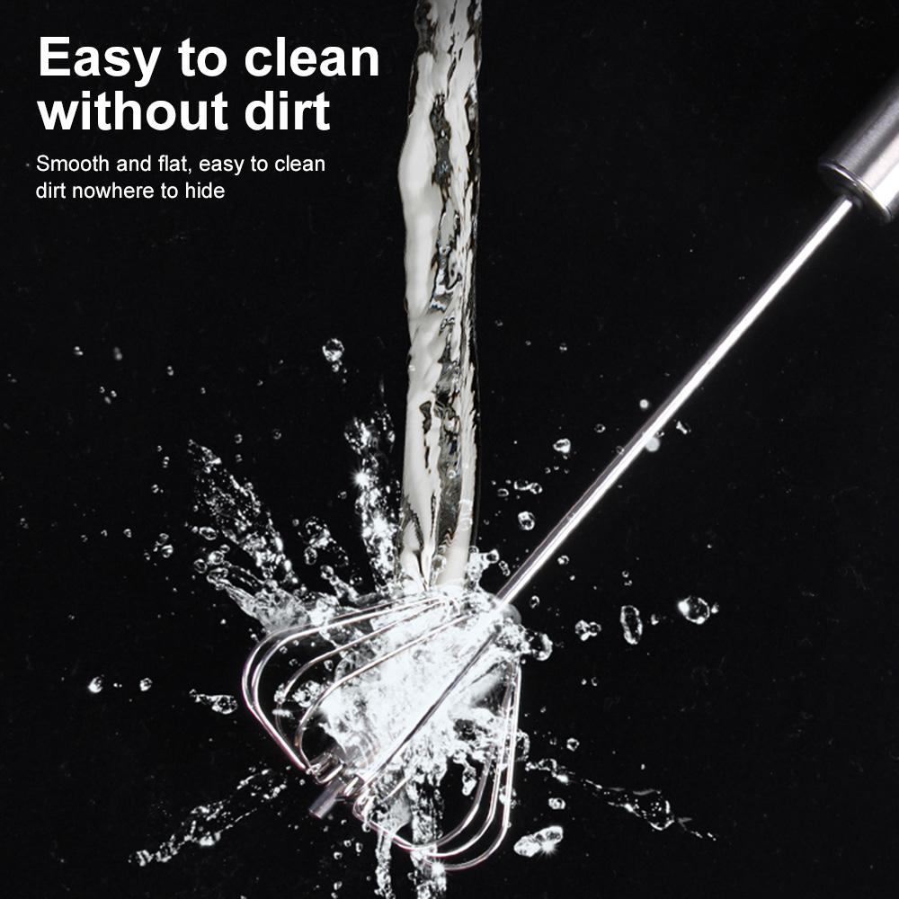 Полуавтоматический венчик для взбивания яиц Ручной миксер для яиц из нержавеющей стали Самовращающийся миксер для сливок Блендер для яиц Посуда Кухонные принадлежности