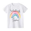 Cute Schoolchild T-shirt with Name Rainbow Schoolchild 2025 Tshirts Personalized First Grade T-shirt First Day of School Gift