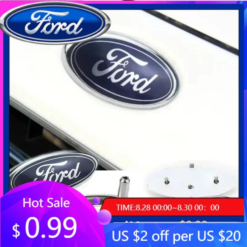 New 2026 Car Sticker 14.5X6cm Emblem for Ford Mondeo Explorer Focus 2 3 Fusion Transit F150 Fiesta Car Logo Front Grille Trunk B