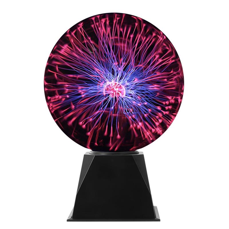 Glass Ball Night Lights 8 Inch Magic Plasma Touch Sensitive Lamp Indoor Desktop Decoration Child Holiday Gift